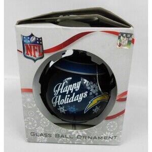 San Diego Chargers NFL Sports Collectors Series Glass Ball Ornament Forever